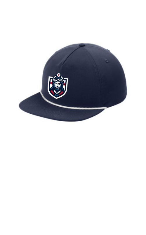 5-Panel Poly Rope Cap with Embroidered Logo - C981