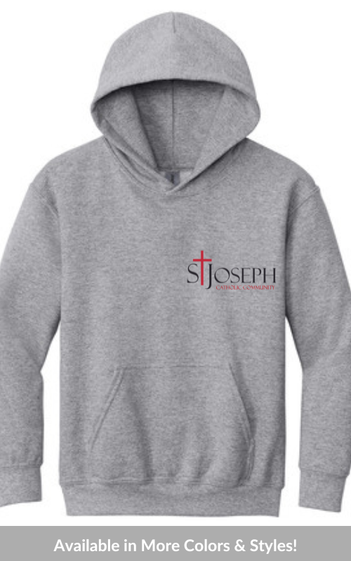 Youth Hooded Sweatshirt with Embroidered STJCC Logo Gildan 18500B