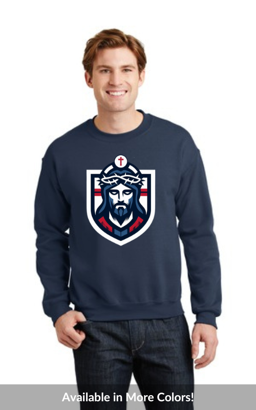 Mens Heavy Blend™ Crewneck Sweatshirt with Vinyl Logo - 18000