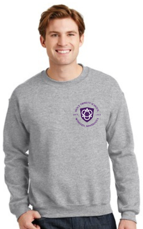 Adult Crewneck Sweatshirt with Embroidered HTS Logo Gildan 18000