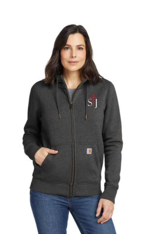 Womens Clarksburg Full-Zip Hoodie with Embroidered STJ Logo CT102788