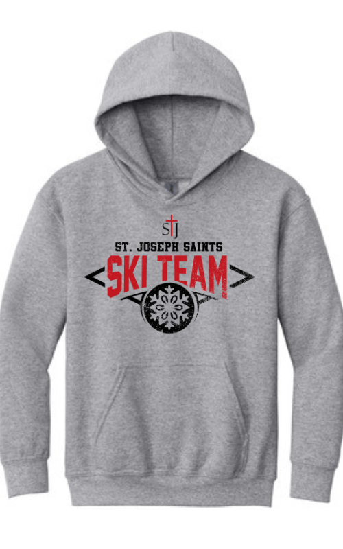 Youth Hooded Sweatshirt with Vinyl STJ Sport Team Logos 18500B