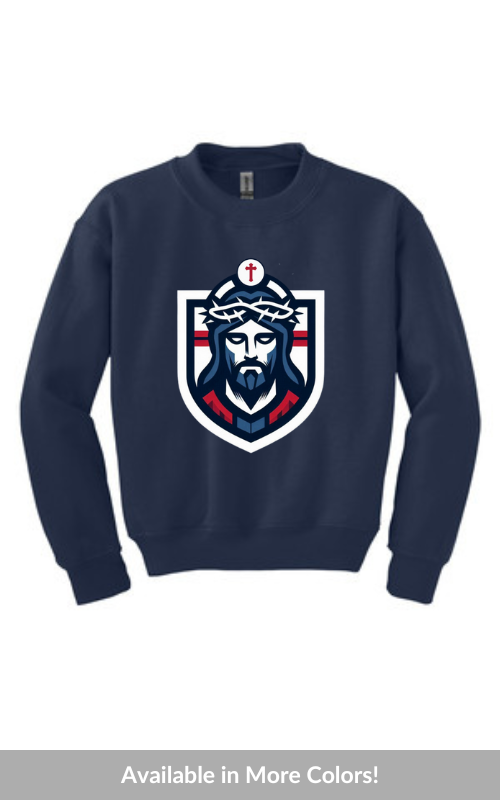 Youth Heavy Blend™ Crewneck Sweatshirt with Vinyl Logo- 18000B