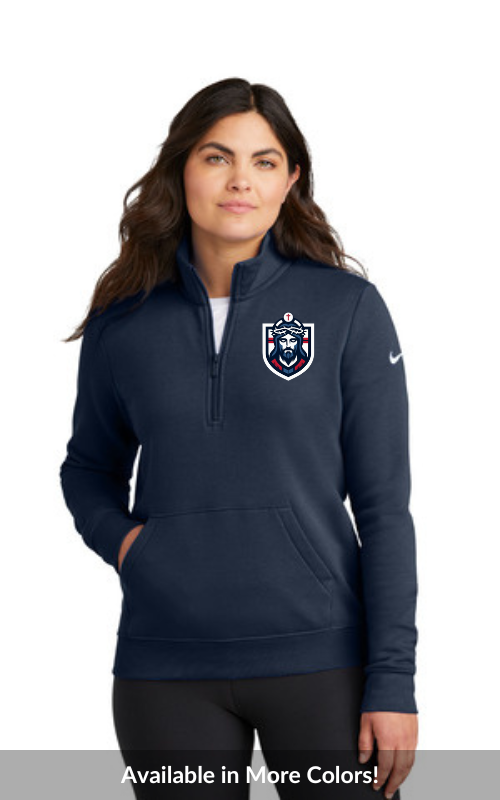 Womens Club Fleece  1/2-Zip Jacket with Embroidered Logo -  NKDX6720