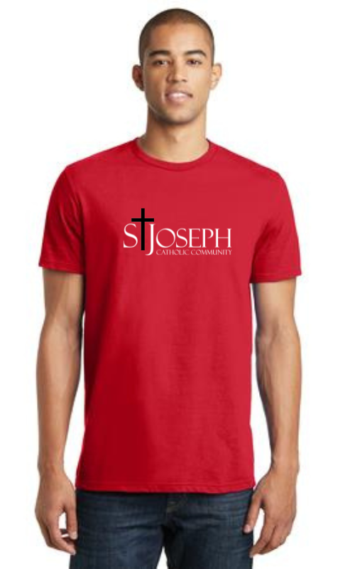 Adult Short Sleeve T-Shirt with St Josephs Catholic Comminity Logo DT5000