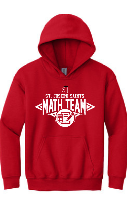 Youth Hooded Sweatshirt with Vinyl STJ Academic Team Logos 18500B