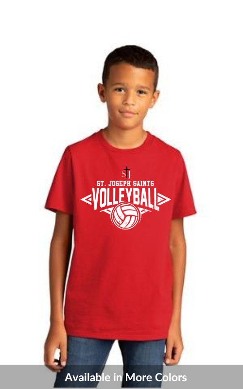 Youth Re-Tee ® Short Sleeve Tee with Volleyball Logo DT8000Y