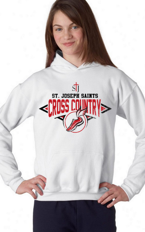 Youth Hooded Sweatshirt with Vinyl STJ Sport Team Logos 18500B