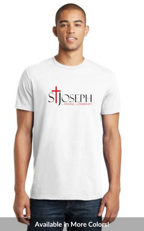 Adult Short Sleeve T-Shirt with St Josephs Catholic Comminity Logo DT5000