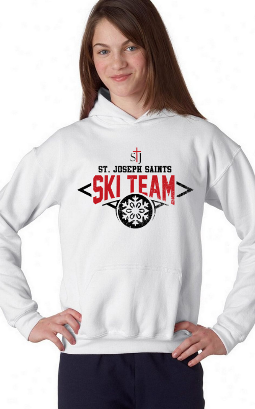 Youth Hooded Sweatshirt with Vinyl STJ Sport Team Logos 18500B