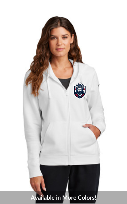 Womens Club Fleece Full-Zip Hoodie with Embroidered Logo - NKFD9890