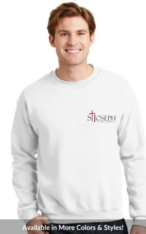 Adult Crewneck Sweatshirt with Embroidered STJCC Gildan 18000