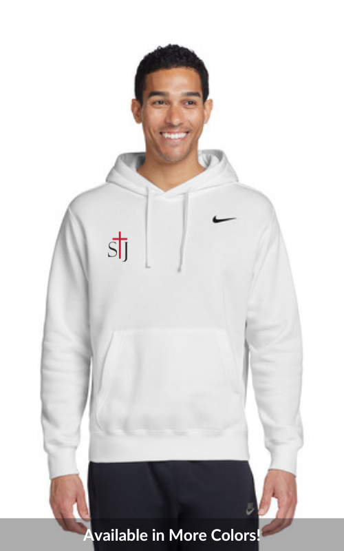 Adult Club Fleece Pullover Hoodie with Embroidered STJ Logo CJ1611