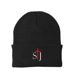 Knit Winter Cap with Embroidered STJ Logo CP90