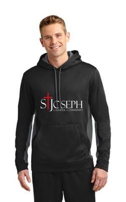 Adult Sport-Wick® Fleece Colorblock Hooded Pullover with St Joseph Catholic Community ST235