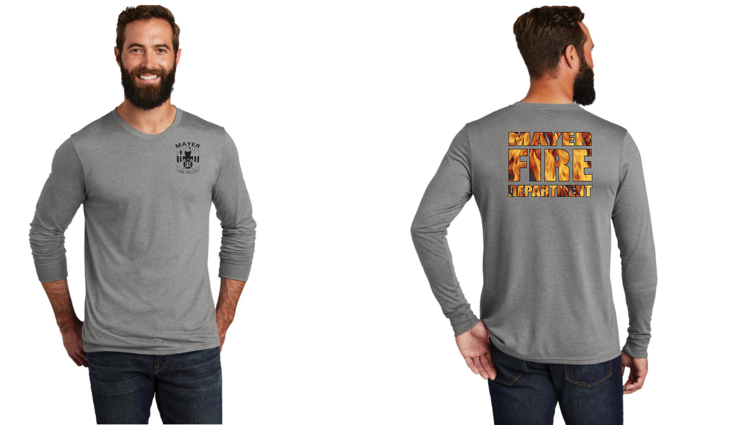 Traditional Left Chest Logo with Choice of Full Back Logo Allmade® Unisex Tri-Blend Long Sleeve Tee