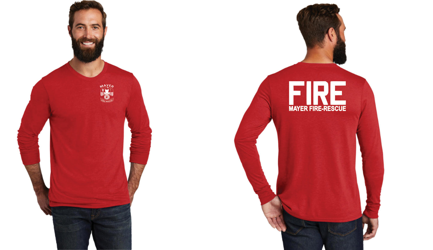 Traditional Left Chest Logo with Choice of Full Back Logo Allmade® Unisex Tri-Blend Long Sleeve Tee