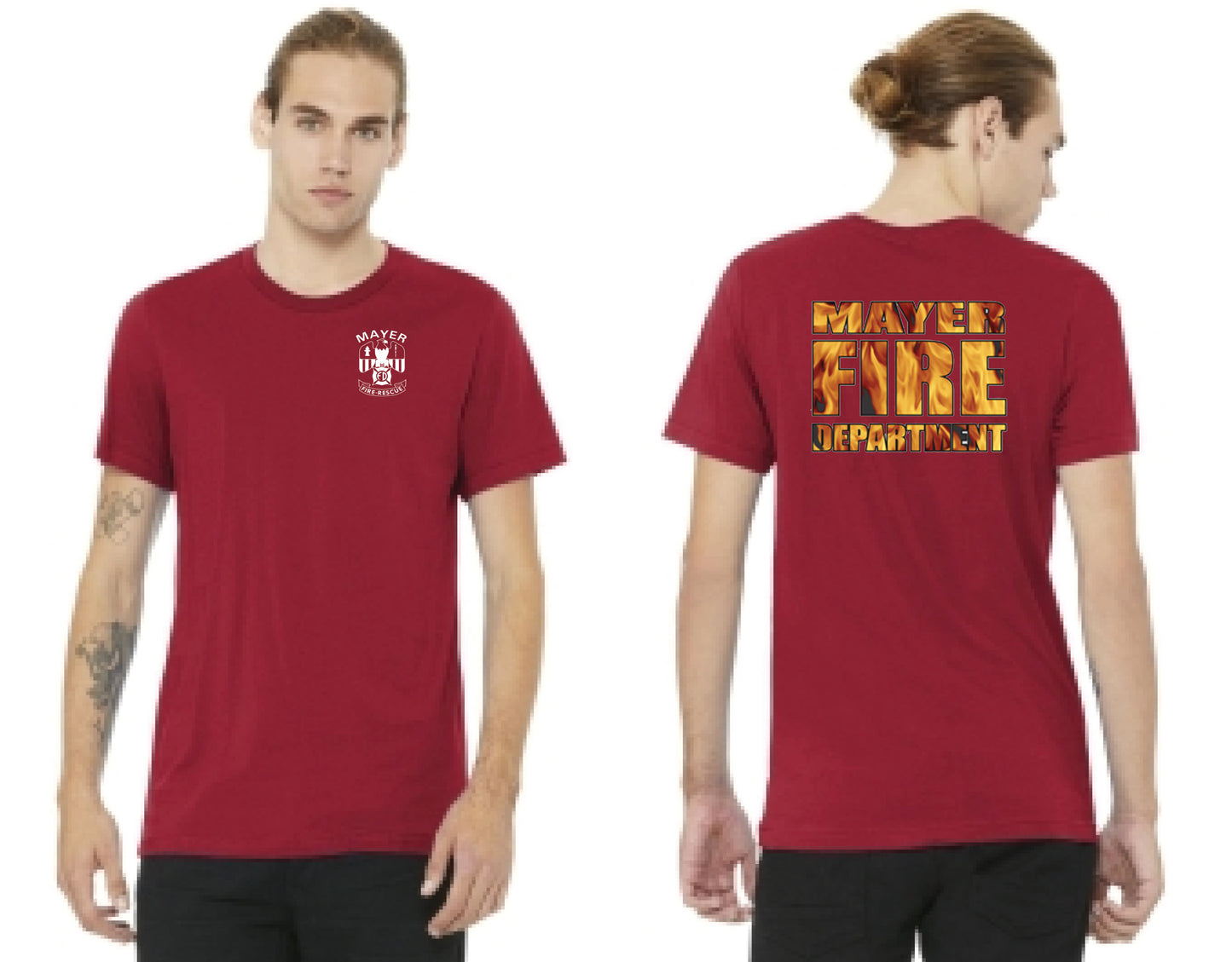 Traditional Front Left Chest Logo w/ Back Logo Variations - Short Sleeve Tee