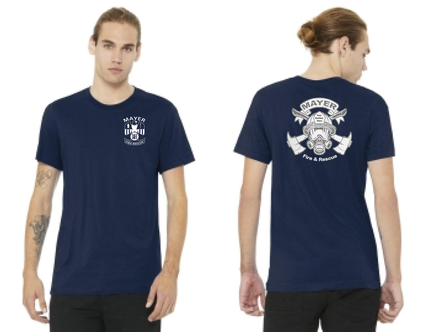 Traditional Front Left Chest Logo w/ Back Logo Variations - Short Sleeve Tee