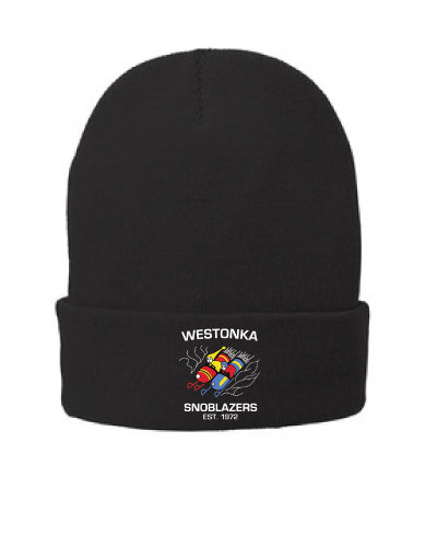 Knit Cap Black Retro Logo