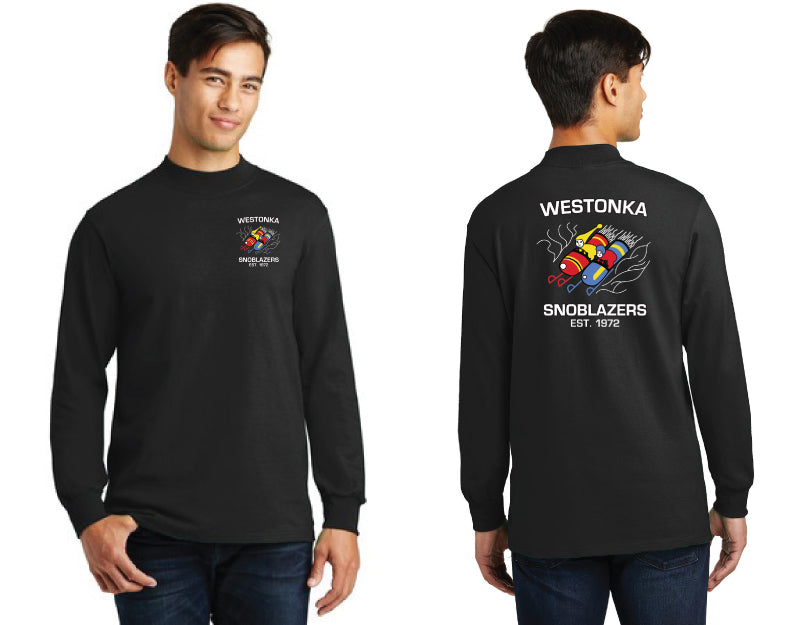Essential Mock Turtleneck with front and back logo