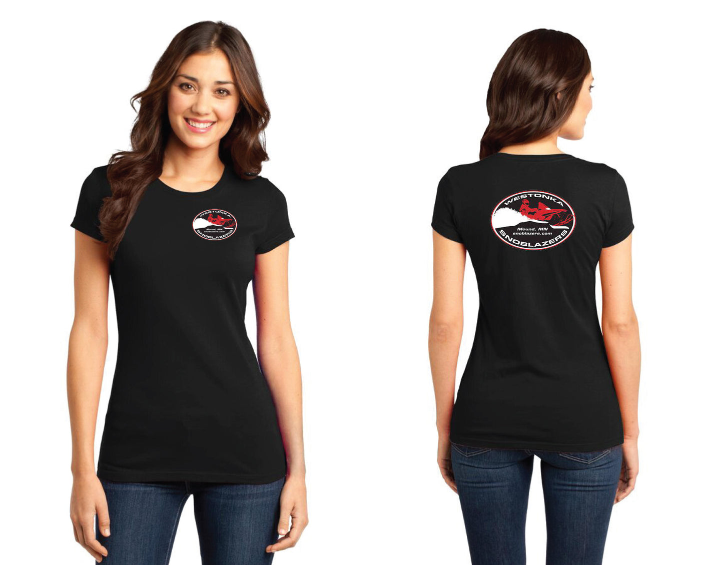 Ladies Perfect-T Cotton T-Shirt with front and back logo