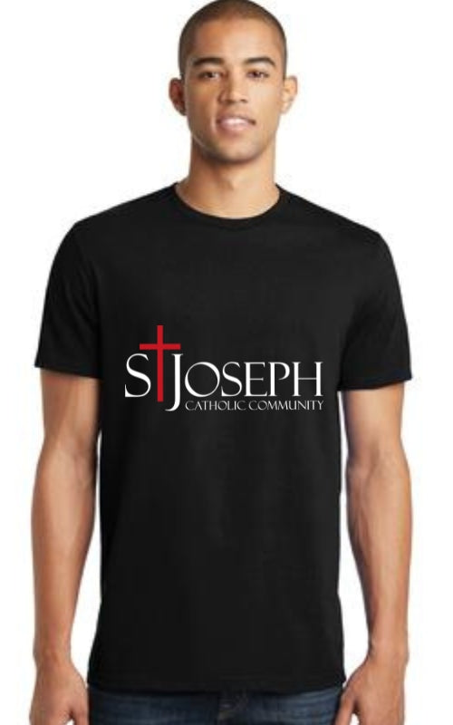 Adult Short Sleeve T-Shirt with St Josephs Catholic Comminity Logo DT5000