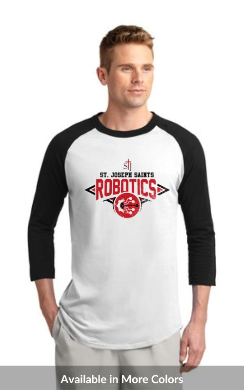 Adult Raglan 3/4 Sleeve Jersey with Robotics Logo T200