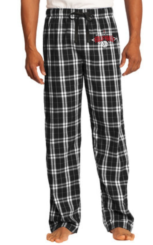 Men's Flannel Plaid Pant with Volleyball Logo DT1800