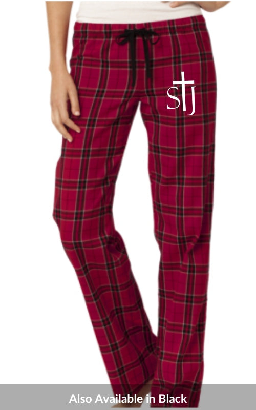 Women's Flannel Plaid Pant with Vinyl STJ Logo DT2800