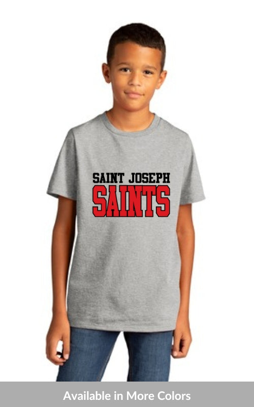 Youth Re-Tee ® Short Sleeve Tee with St Josephs SAINTS Logo DT8000Y