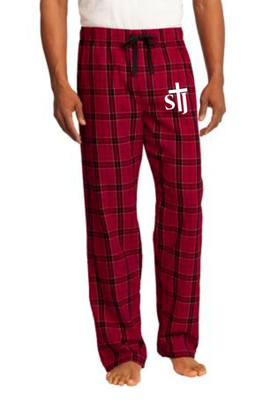 Men's Flannel Plaid Pant with Vinyl STJ Logo DT1800