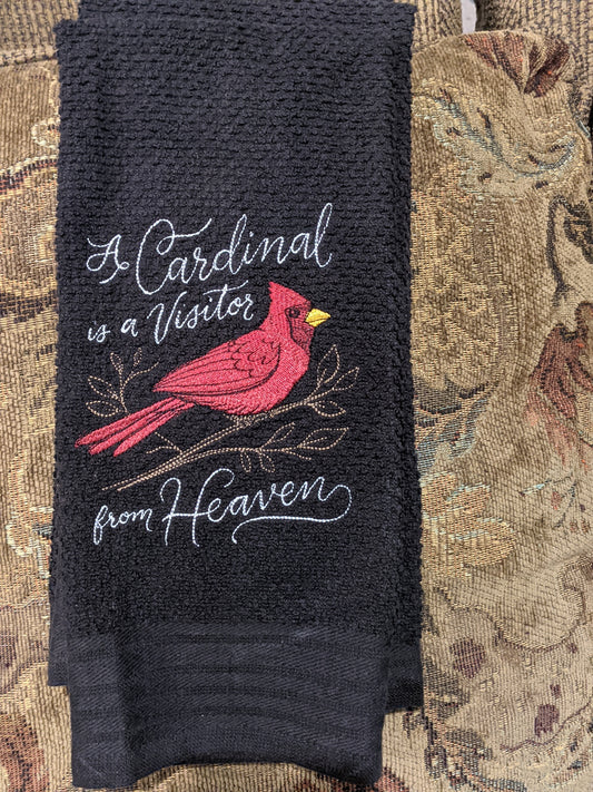 A Cardinal is A Visitor From Heaven - Kitchen Towel