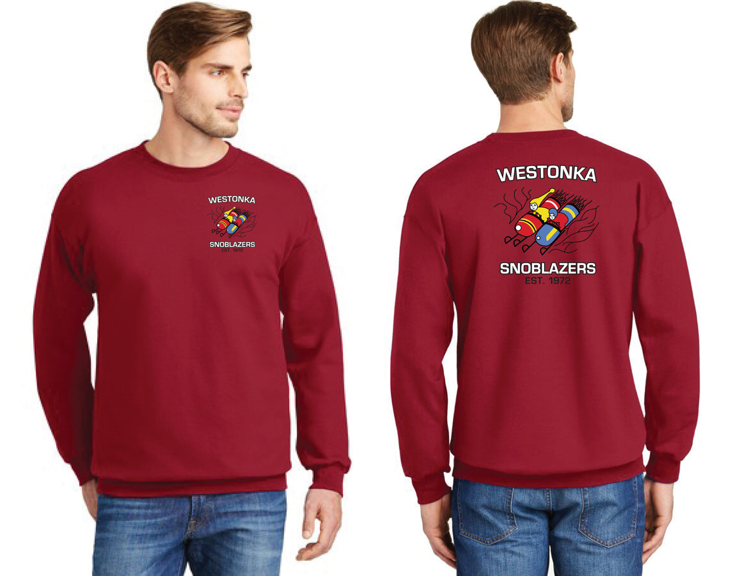 Crewneck Sweatshirt with front and back logo