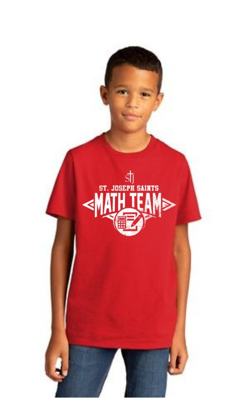 Youth Re-Tee ® Short Sleeve Tee with Math Team Logo DT8000Y
