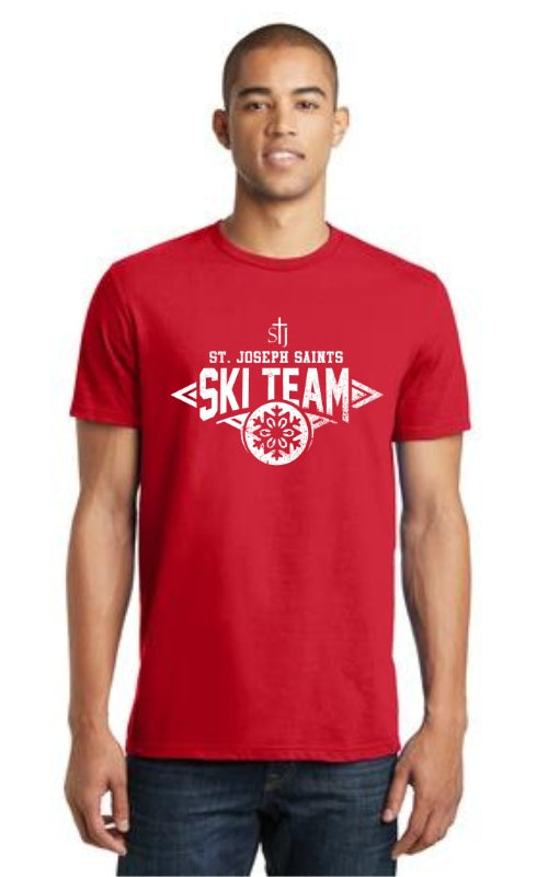 Adult Short Sleeve T-Shirt with Ski Logo DT5000