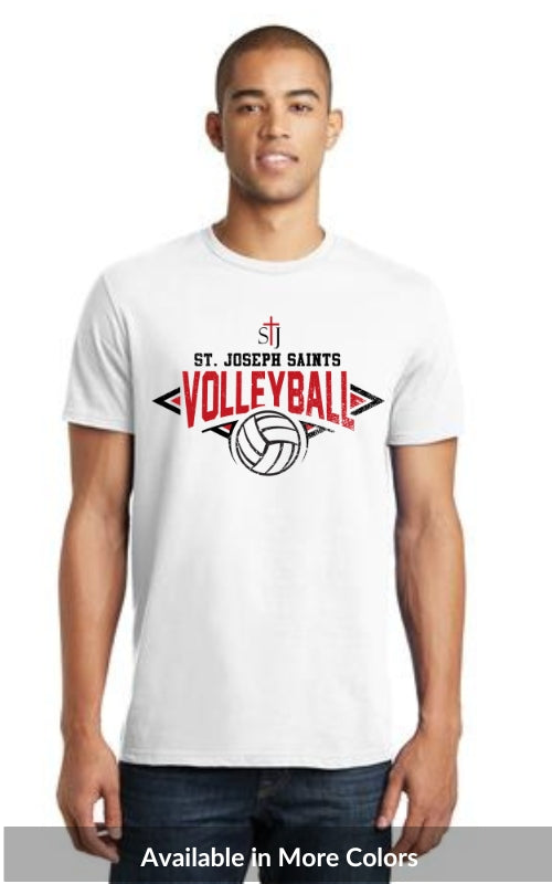 Adult Short Sleeve T-Shirt with Volleyball Logo DT5000