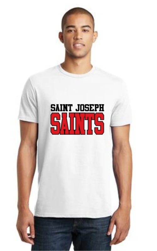 Adult Short Sleeve T-Shirt with St Josephs SAINTS Logo DT5000